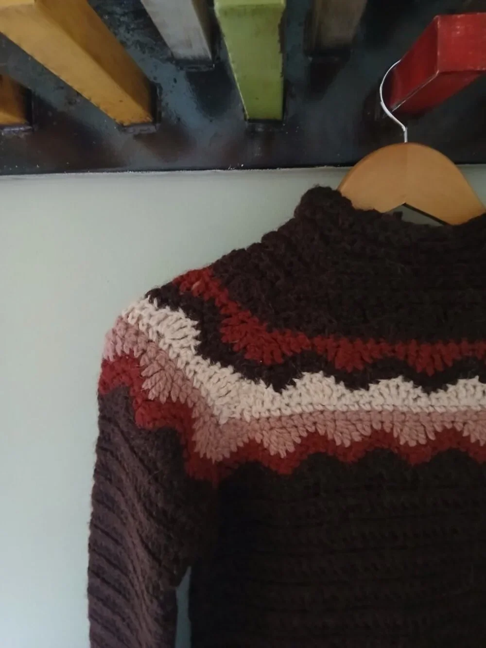 Vtg. J. Crew Handknit Alpaca Pullover Sweater